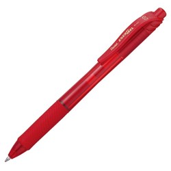 Pentel Energel-X Red Retractable Rollerball Gel Pen 0.7mm Fine Tip