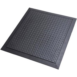 Comfort Lock Anti-Fatigue Mat Rubber Single Black 710x780x12mm