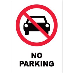 No Parking Safety Sign 240x340mm