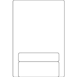 Blank Courier Labels Thermal Perforated 76mm Core 101x149mm, Roll of 1000
