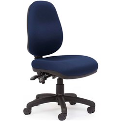 Evo Chair With Luxe Seat High Back 3 Lever Breathe Fabric Navy