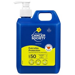 Cancer Society Everyday Sunscreen Pump SPF50+ 1L