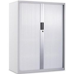 Precision Strata 2 3 Tier Tambour Cabinet White 900mm