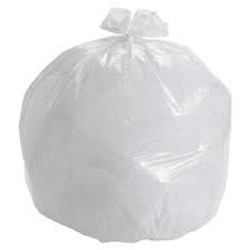 Rubbish Bag White 80L 25 Micron, Pack of 50