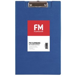 FM PVC Clipboard With Flap Foolscap Blue