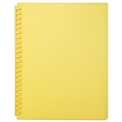 FM A4 Display Book Refillable 20 Pocket Yellow