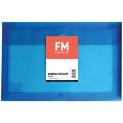FM Window Envelope Reusable Polyprop Blue