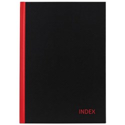 Milford A4 Notebook Indexed A-Z Red & Black 100 Leaves