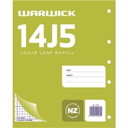 Warwick 14J5 Graph Pad Loose Leaf Refill 5mm Quad 40 Leaves