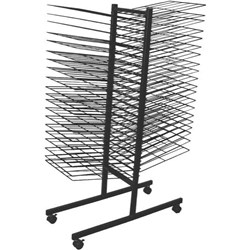 Mobile Art Drying Rack Black