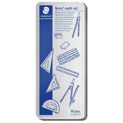 Staedtler Basic Maths Set Metal Container 10 Pieces