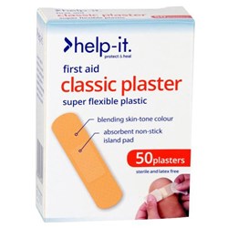 Aeroplast Plastic Plasters 72x19mm Flesh Colour, Pack of 50