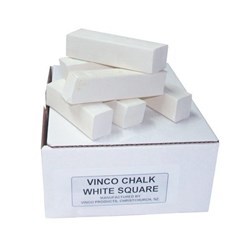 Vinco Square Chalk White 70x15mm, Pack of 48