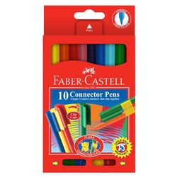 Faber-Castell Felt Tip Connector Pens Assorted Colours, Pack of 10