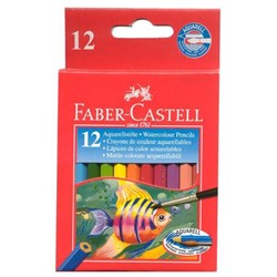 Faber-Castell Half Size Watercolour Pencils, Pack of 12