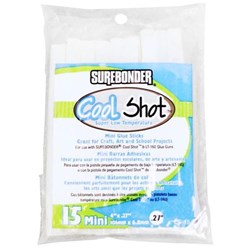 Cool Melt Mini Glue Sticks Clear 7mm, Pack of 15