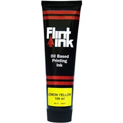 Five Star Flint Ink Oil-Based Printing Ink 100ml Lemon Yellow