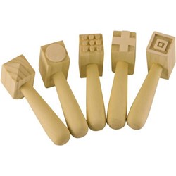 Wooden Clay Hammer, Set of 5