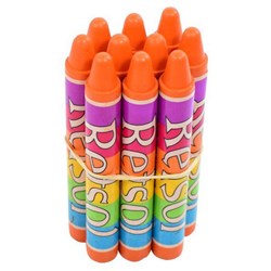 Retsol Soft Wax Crayons Orange, Set of 10