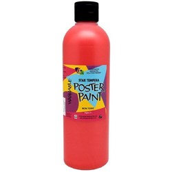 Five Star Tempera Poster Paint 500ml Bottle Metallic Red