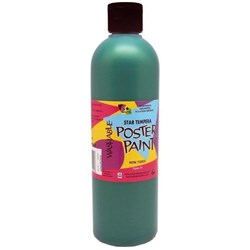 Five Star Tempera Poster Paint 500ml Bottle Metallic Green