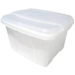 Marbig Office-In-A-Box Plastic Filing Box & Lid 32L Clear