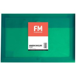 FM Reusable Window Envelope Polyprop Green