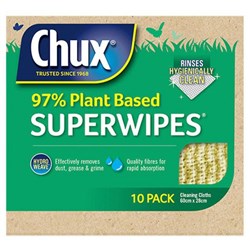 Chux Sustainable Biodegradable Superwipes, Pack of 10