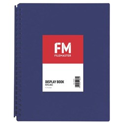 FM A4 Refillable Display Book 20 Pocket Blue