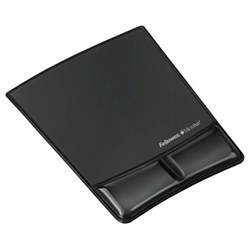 Fellowes Mouse Pad & Gel Wrist Rest Black