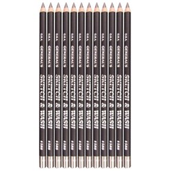 General's Sketch & Wash Pencil, Pack of 12