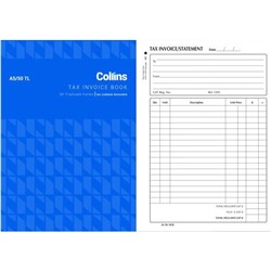 Collins A5/50TL Tax Invoice Book NCR Triplicate 50 Sets