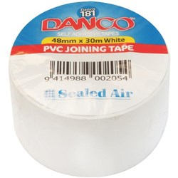 Danco 181 PVC Tape 48mm x 30m White, Carton of 36
