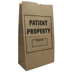 Patient Property Paper Bags 320x175x550mm, Pack of 100
