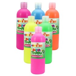 Super Tempera UV Glow Fluorescent Paint Value Pack Kit