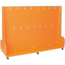 Coat Bag & Shoe Trolley 1805x600x1325mm Melteca Energise Orange