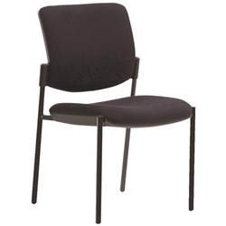 Vision Visitor Chair Black Frame Ebony Fabric