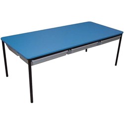 School Table With Tote Trays 550mm Blue/Black