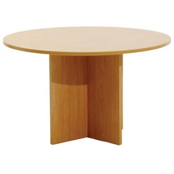 Meeting Table Round 1200mm Crucifix Base Tawa