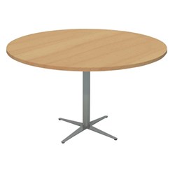 Meeting Table Round 1200mm Silver Ocean Base Tawa