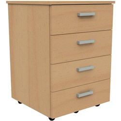 Slimline Mobile 4 Drawer Tawa