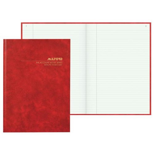 Milford A4 Series Minute Account Book 84 Leaf