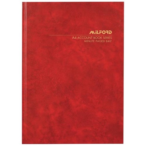 Milford A4 Series Minute Account Book 84 Leaf