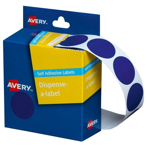 Avery Dot Dispenser Labels DMC24B 24mm Blue, Box of 500