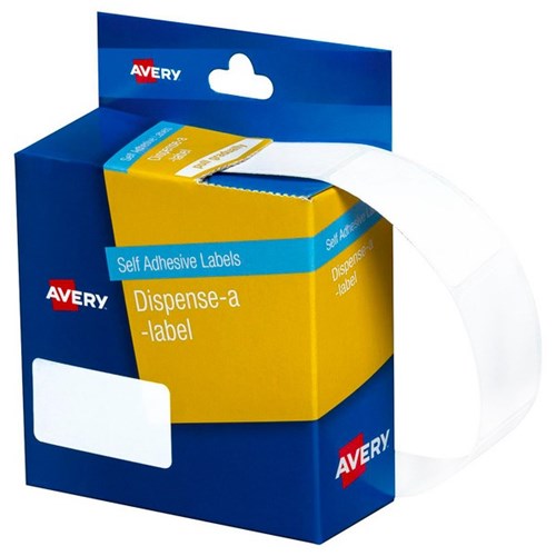 Avery Rectangular Dispenser Labels DMR1936W 36x19mm White, Box of 450