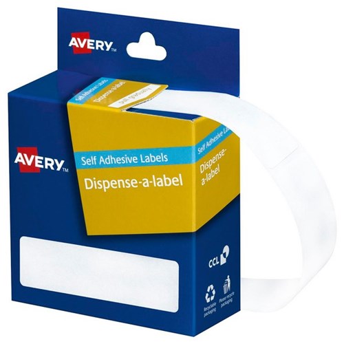 Avery Rectangular Dispenser Labels DMR1964W 64x19mm White, Box of 280
