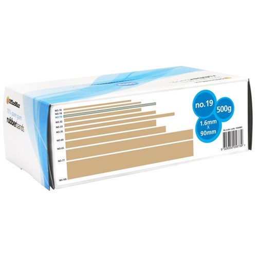 OfficeMax Rubber Bands No.19 1.6mm x 90mm 500g, Pack of 1175