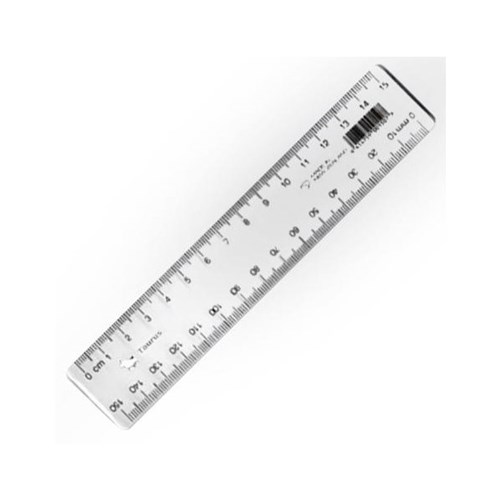 Taurus Plastic Ruler 15cm Clear