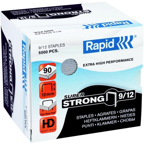 Rapid Staples 9/12 12mm, Box of 5000