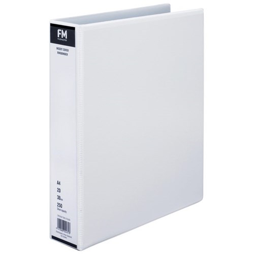FM Overlay Ringbinder A4 38mm 2 Ring White